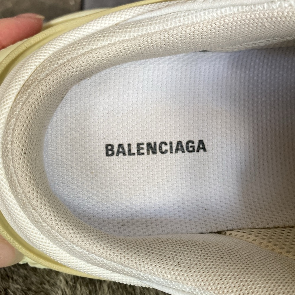 BALENCIAGA Triple S Mesh White Mule Sneakers - Picture 11 of 15